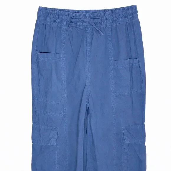 Aerie Navy Blue ‘Go-For-It’ 100% Cotton High-Waist Cargo Pants | Size Small - Picture 4 of 10